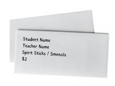 Student Name Teacher Name Spirit Sticks Smencils $2